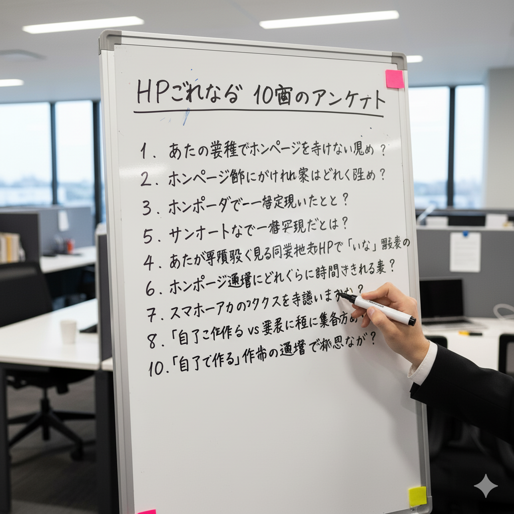 中小企業経営者のHP事情を調査！10の質問で見えてくるリアルな悩み(2025/9/24)