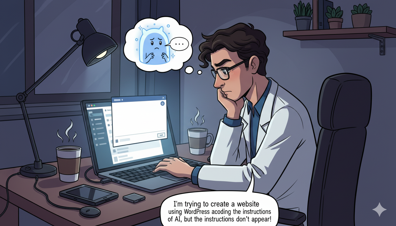 AIの指示どおりに進められない？WordPress初心者がつまずいた理由と学び(2025/10/20)